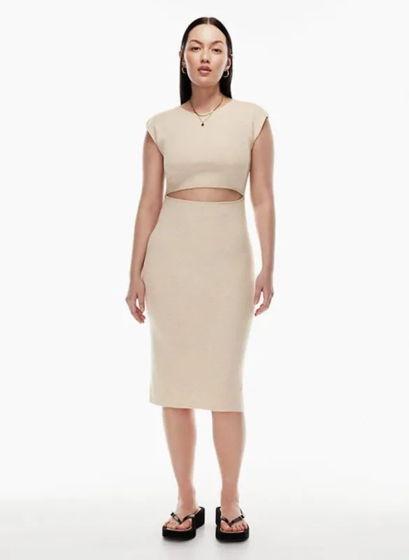 cut-out knit midi dress sold by Aritzia