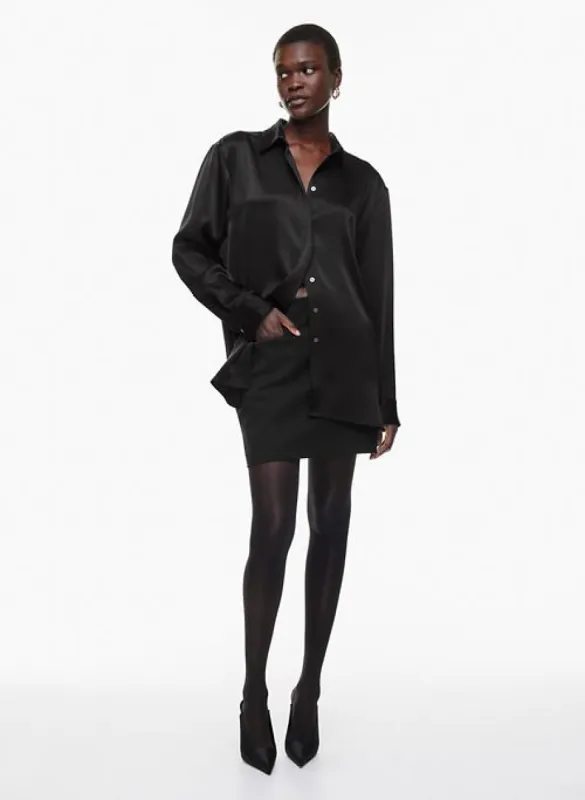 sable satin shirt sold by Aritzia