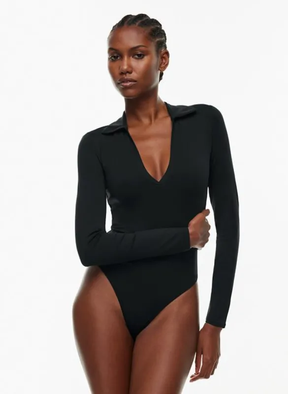 contour polo longsleeve bodysuit sold by Aritzia