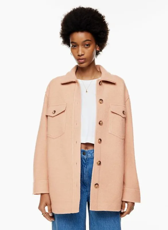 the ganna™ utility shirt jacket sold by Aritzia
