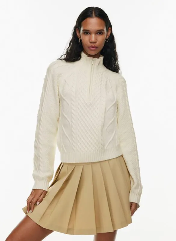 boreal 1/4 zip sweater sold by Aritzia