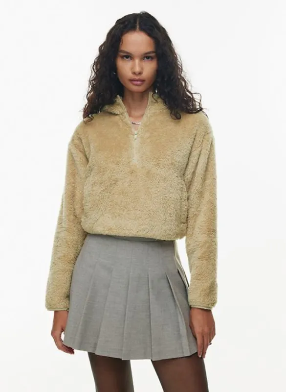fuzzy zip hoodie sold by Aritzia