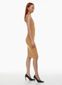 sculpt knit criss cross midi dress sold by Aritzia