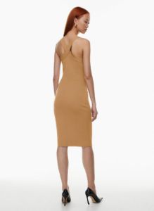 sculpt knit criss cross midi dress sold by Aritzia