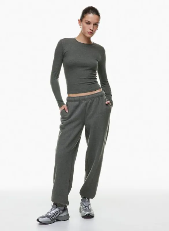 cozy fleece mega lo-rise sweatpant sold by Aritzia