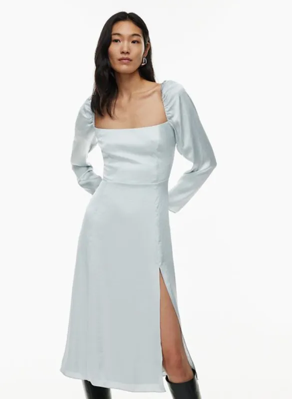 bridgerton satin dress sold by Aritzia