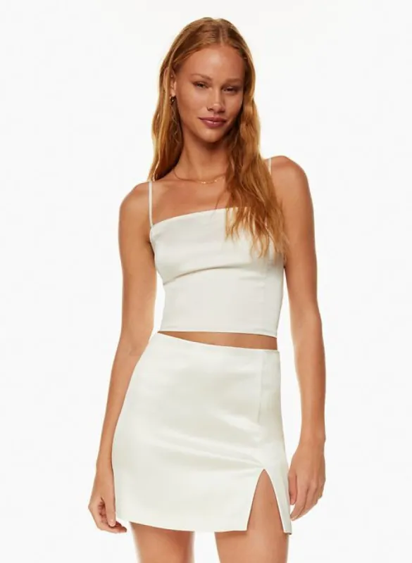 tatiana satin skirt sold by Aritzia