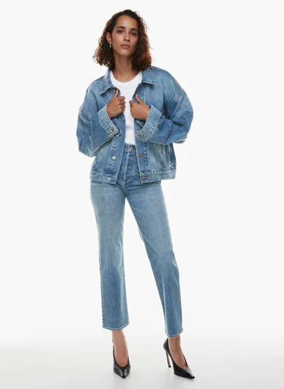the arlo hi-rise straight jean sold by Aritzia