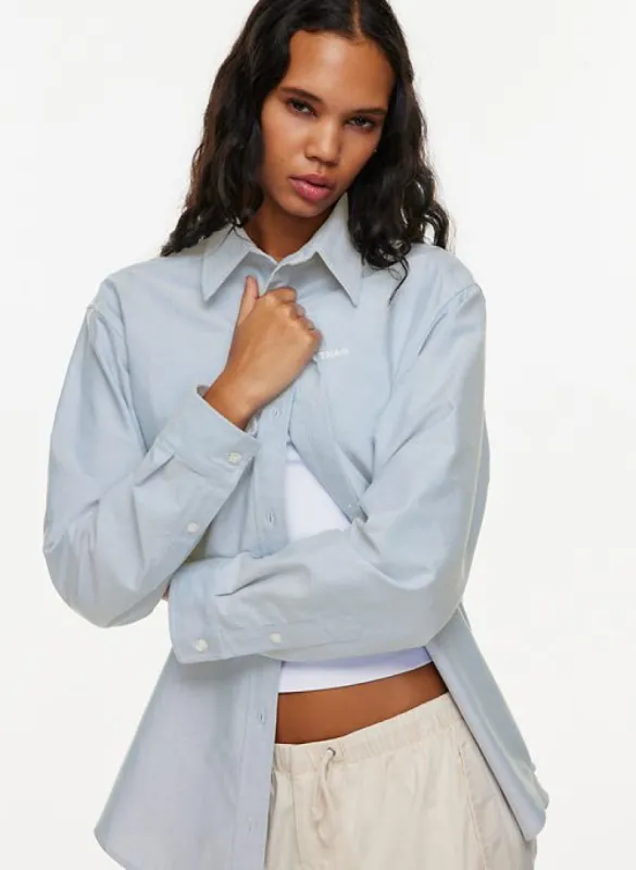 route oxford shirt sold by Aritzia