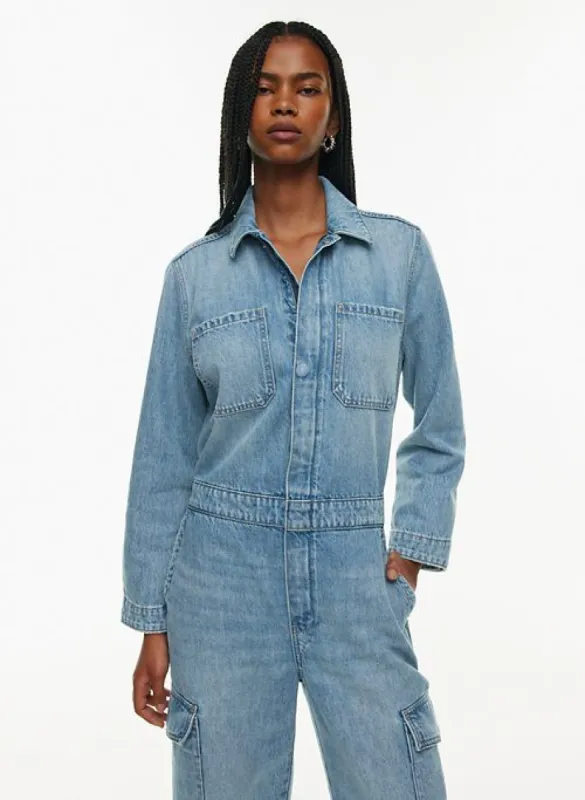 the 90s denim jumpsuit sold by Aritzia
