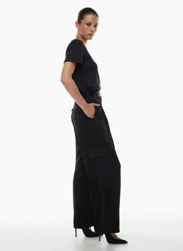 outgoing satin cargo pant sold by Aritzia