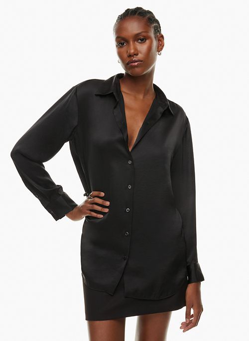 sail satin shirt sold by Aritzia