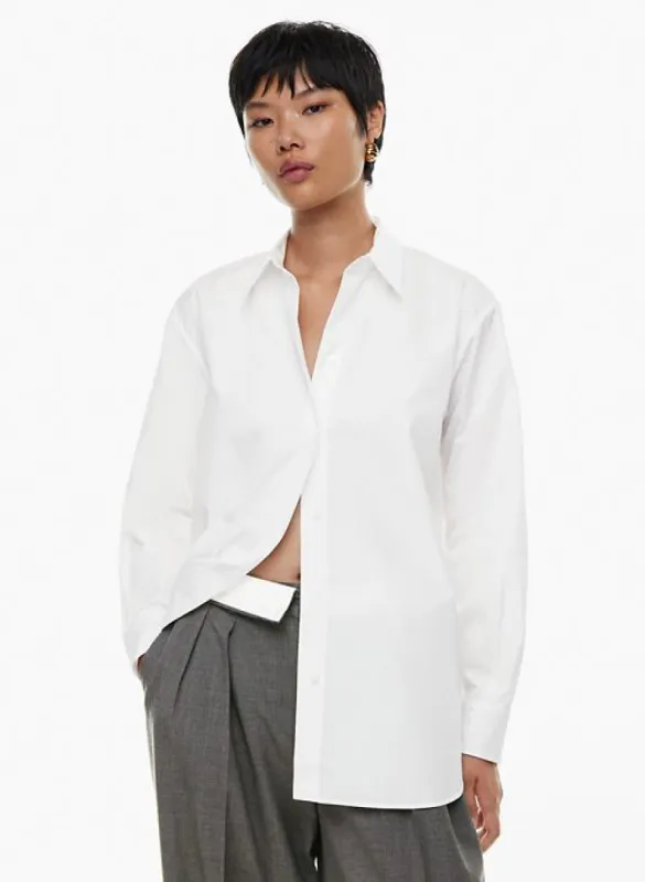 new essential oversized poplin shirt sold by Aritzia