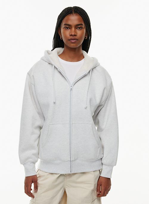 cozy fleece boyfriend fuzzy zip hoodie sold by Aritzia product image thumbnail 3