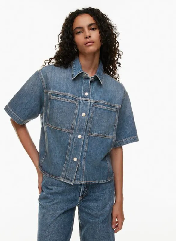 reed paneled shirt sold by Aritzia