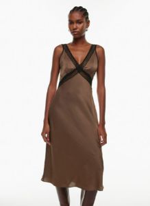 realism satin dress sold by Aritzia