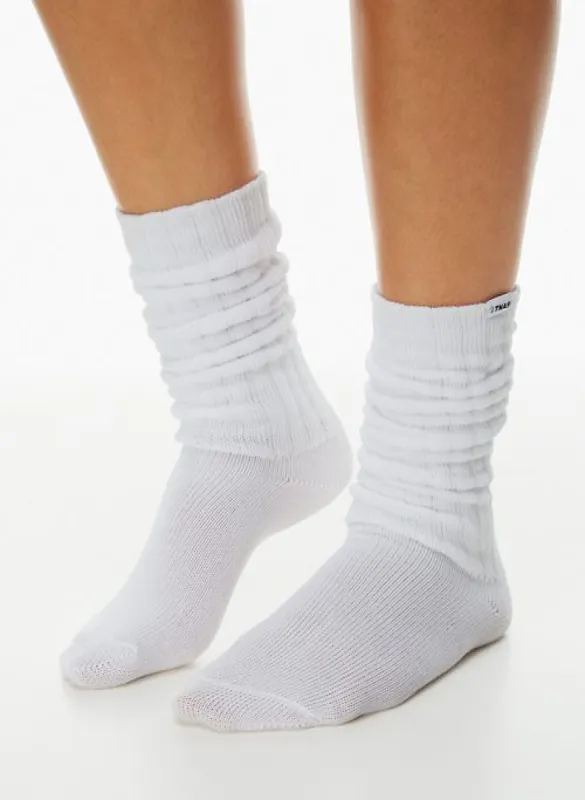 base slouchy crew sock sold by Aritzia