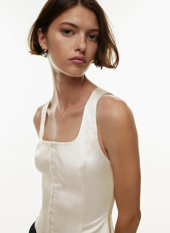 roseland satin bustier sold by Aritzia