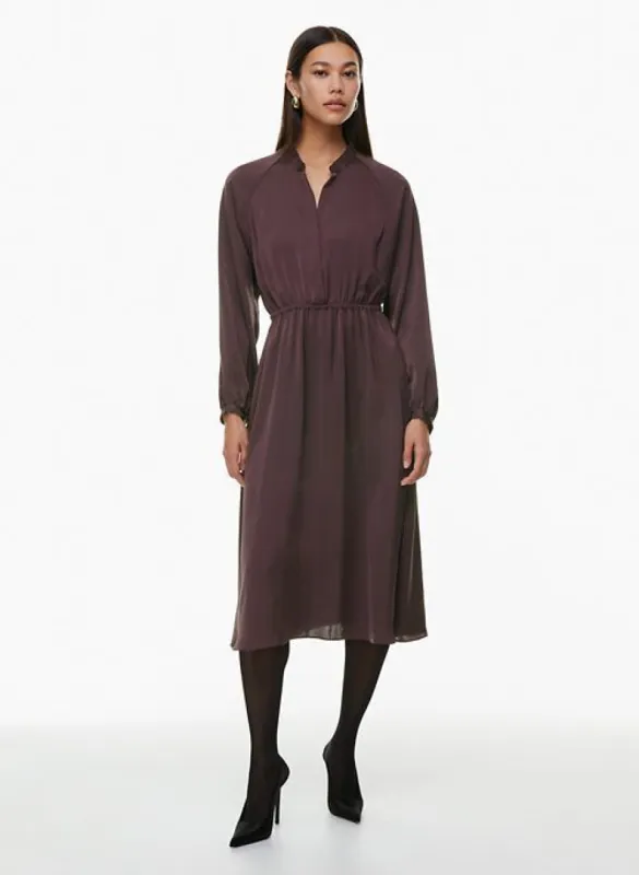lexington satin midi dress sold by Aritzia