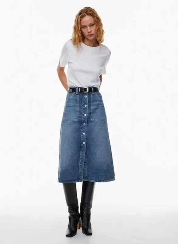 anouk jean skirt sold by Aritzia