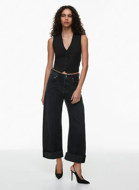 ayla baggy cuffed jean sold by Aritzia