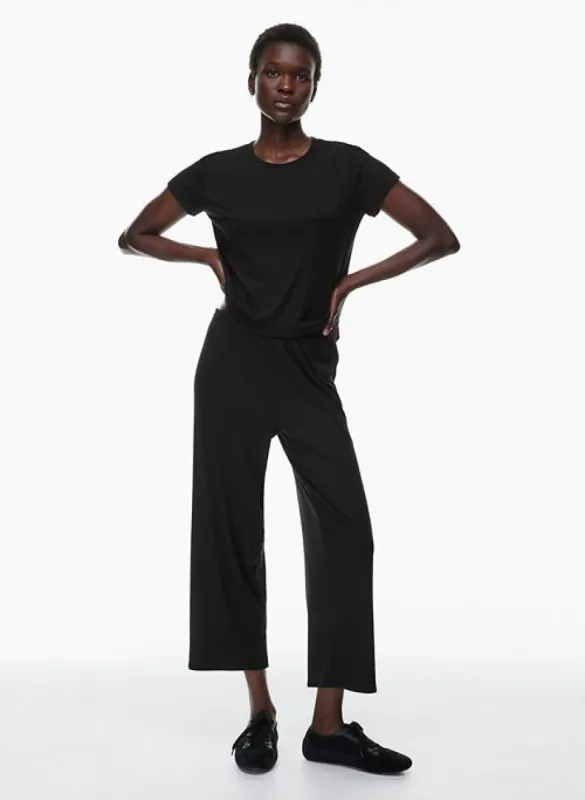 luxe lounge tomorrow cropped pant sold by Aritzia