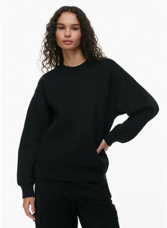 bubble fleece boyfriend crew sweatshirt sold by Aritzia