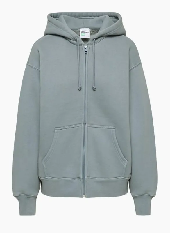 bubble fleece boyfriend zip hoodie sold by Aritzia
