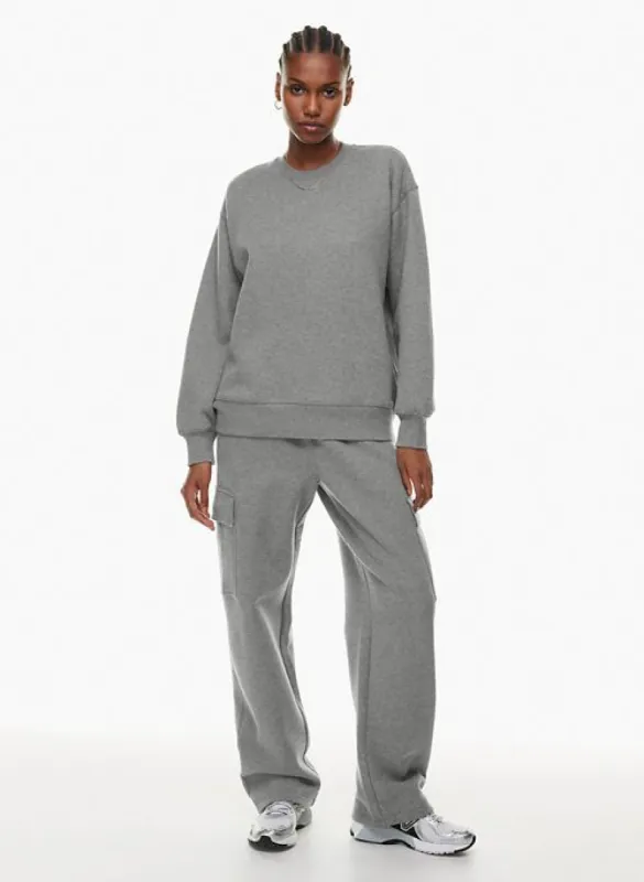 cozy fleece boyfriend crew sweatshirt sold by Aritzia
