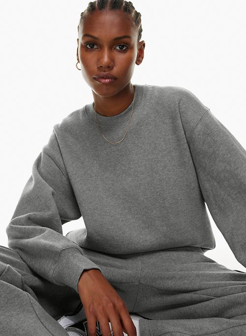 cozy fleece boyfriend crew sweatshirt sold by Aritzia product image thumbnail 4