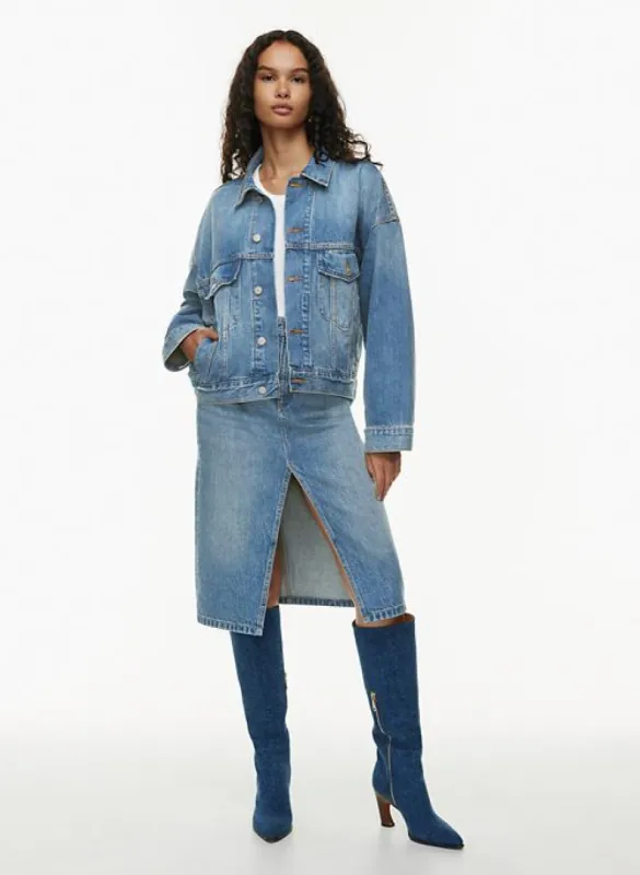 the ali vintage denim jacket sold by Aritzia