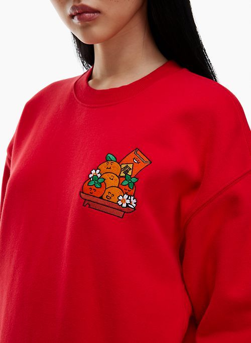 lunar new year boyfriend crew sweatshirt sold by Aritzia product image thumbnail 2