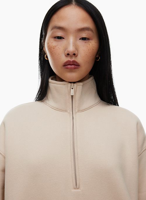 cozy fleece boyfriend 1/2 zip sweatshirt sold by Aritzia product image thumbnail 4