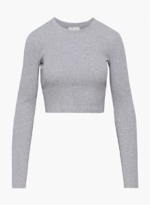 ribbed cropped longsleeve sold by Aritzia