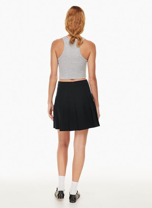 olive mini pleated skirt sold by Aritzia product image thumbnail 5