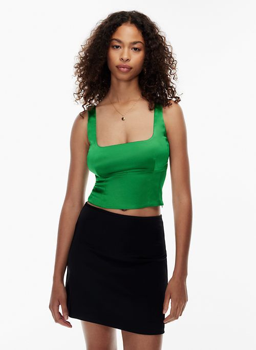 shine bustier sold by Aritzia