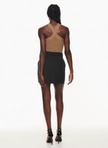 sculpt knit criss cross cropped tank sold by Aritzia