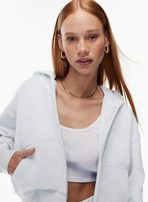 cozy fleece boyfriend boxy zip hoodie sold by Aritzia product image thumbnail 4