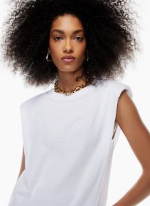 shoulder pad tank sold by Aritzia