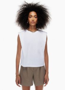 shoulder pad tank sold by Aritzia