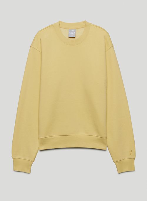 Tna Women's Cozy Fleece Perfect Crew Sweatshirt in Gd Lemongrass Yellow size 2XL sold by Aritzia product image thumbnail 4