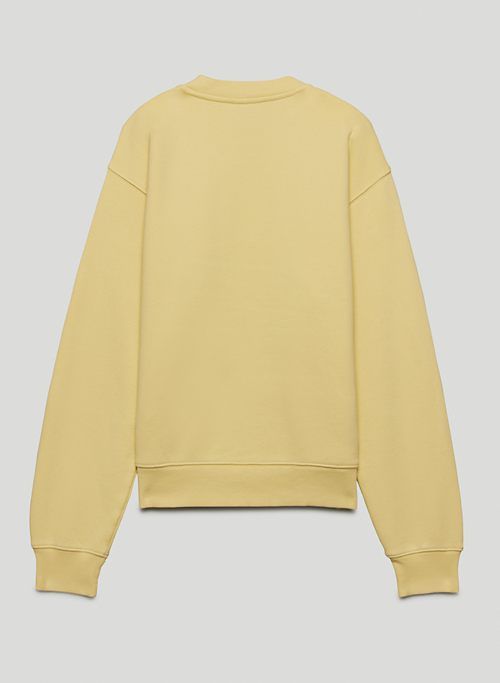Tna Women's Cozy Fleece Perfect Crew Sweatshirt in Gd Lemongrass Yellow size 2XL sold by Aritzia product image thumbnail 6