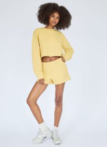 cozy fleece perfect hi-rise 3 sweatshort sold by Aritzia