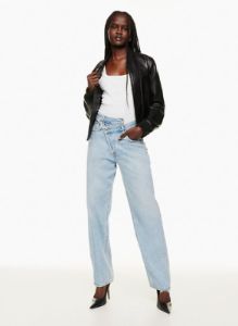 criss cross upsized jean sold by Aritzia