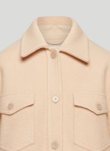 the ganna long shirt jacket sold by Aritzia