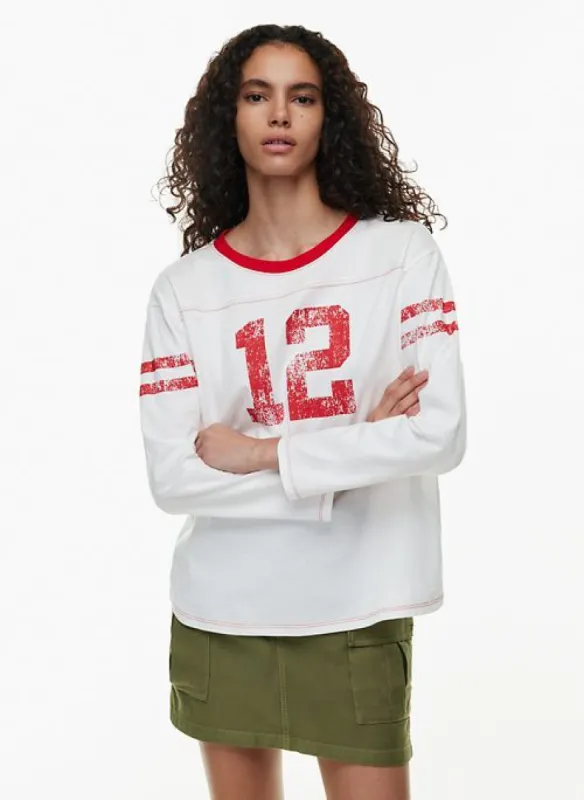 soft feels™ varsity longsleeve sold by Aritzia