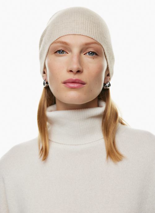 cashmere rib slouchy beanie sold by Aritzia