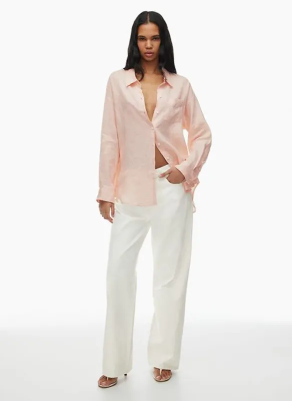relaxed linen shirt sold by Aritzia