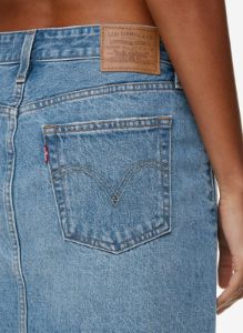 recrafted icon jean skirt sold by Aritzia