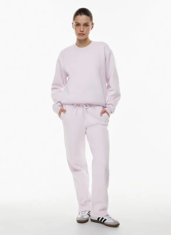 cozy fleece boyfriend straight sweatpant sold by Aritzia